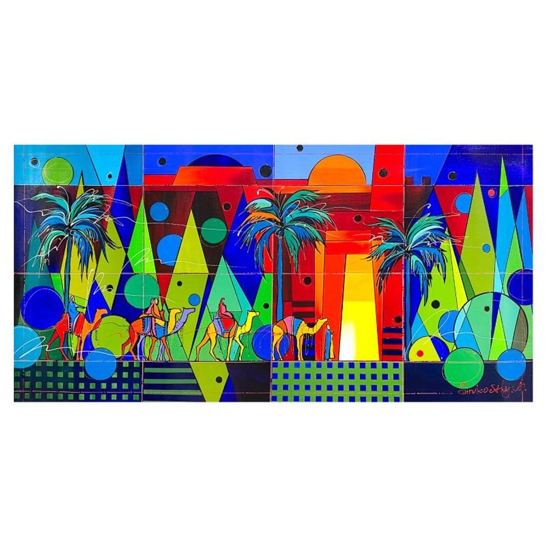 Natalia Sinkovsky, Original Acrylic Painting on Canvas, Hand Signed with Letter of Authenticity: This is an original acrylic painting on canvas by Natalia Sinkovsky, hand signed by the artist. Includes Letter of Authenticity. Measures approx. 24" x 48" (image).