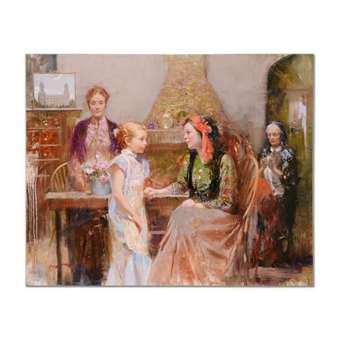 Pino (1939-2010)- Giclee "Generations of Faith": Artist: Pino (1939-2010). Medium: Giclee. Title: Generations of Faith. Size: 38" x 48".