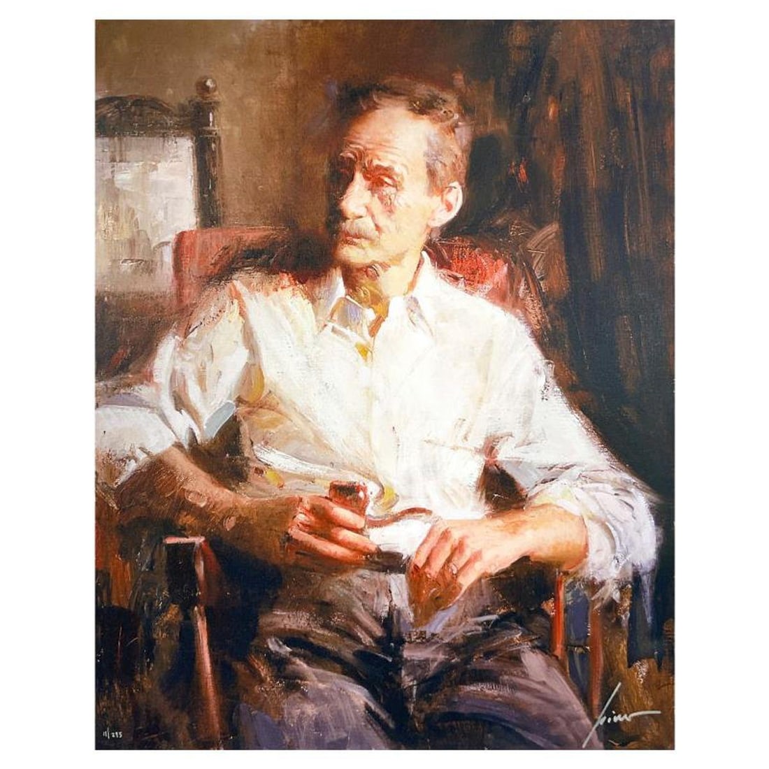 Pino (1939-2010), "A Tale to Tell" Limited Edition on Canvas, Numbered 11/295 and Hand Signed with: A Tale to Tell is a limited edition giclee on canvas by Pino (1939-2010), numbered 11/295 and hand signed by the artist. Includes Certificate of Authenticity. Measures approx. 30" x 24" (image).