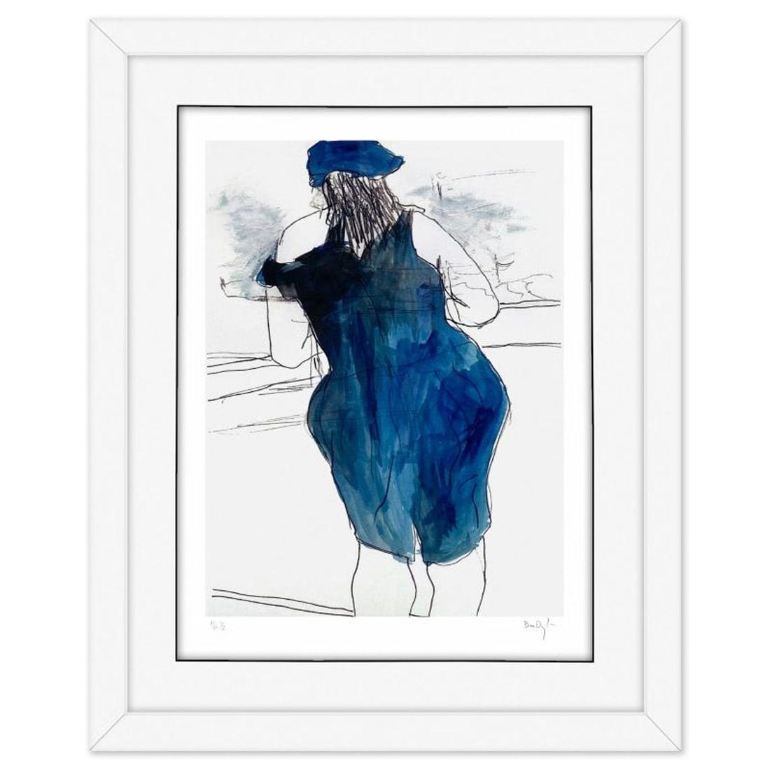 Bob Dylan, "Woman in Red, Lion Pub (Blue)" Framed Limited Edition, Numbered PP 1/2 and Hand Signed (1 of 2)
