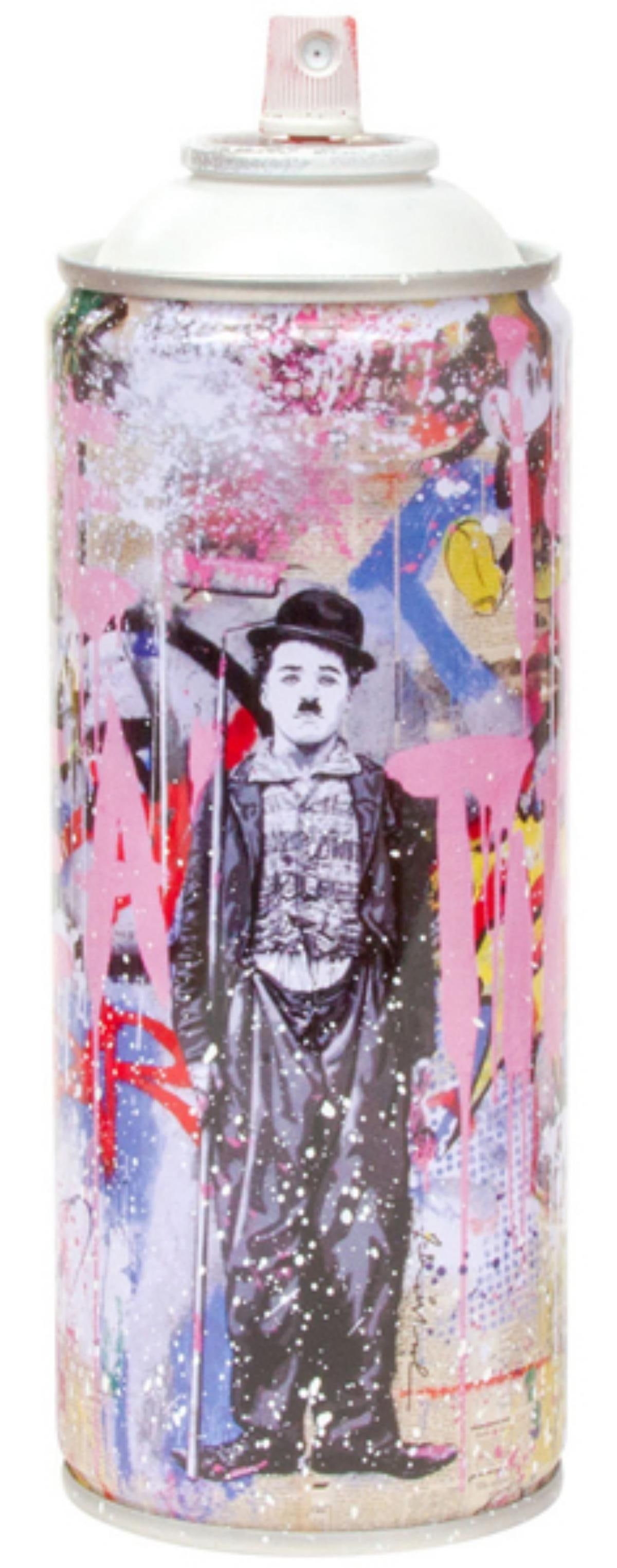 Mr. Brainwash- SPRAY CAN "GOLD RUSH, 2020": Artist: Mr. Brainwash. Medium: SPRAY CAN. Title: GOLD RUSH, 2020. Size: 7.5" x 2.5". Signature: Numbered and dated. Additional: Cans Include Case. Reference#: 14482.