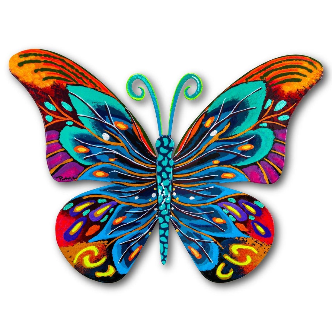 Patricia Govezensky- Original Painting on Cutout Steel "Butterfly": Artist: Patricia Govezensky. Medium: Original Painting on Cutout Steel. Title: Butterfly. Size: 8.5" x 12". Signature: Hand Signed by the artist. Certificate of Authenticity: Is included. Reference#: 