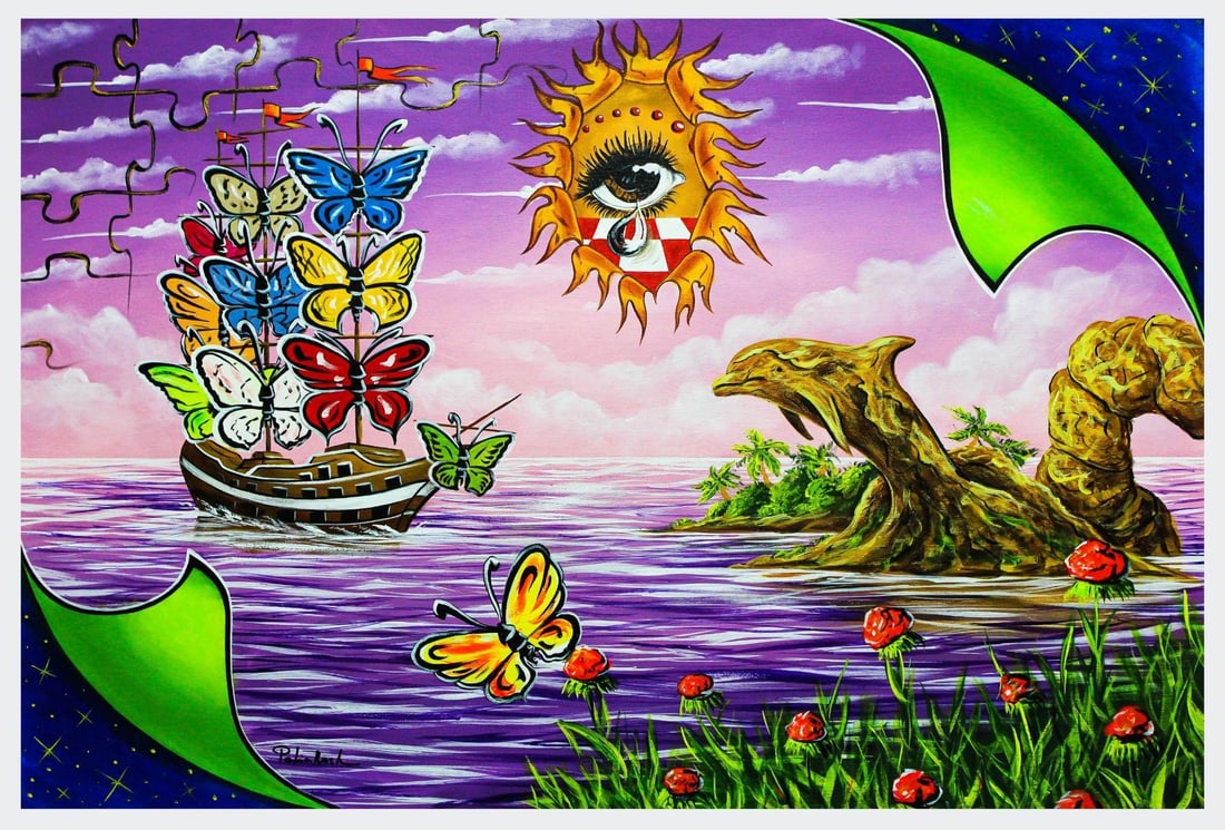 Eugene Poliarush- Original Oil on Canvas "A Day on the Sea" (1 of 2)