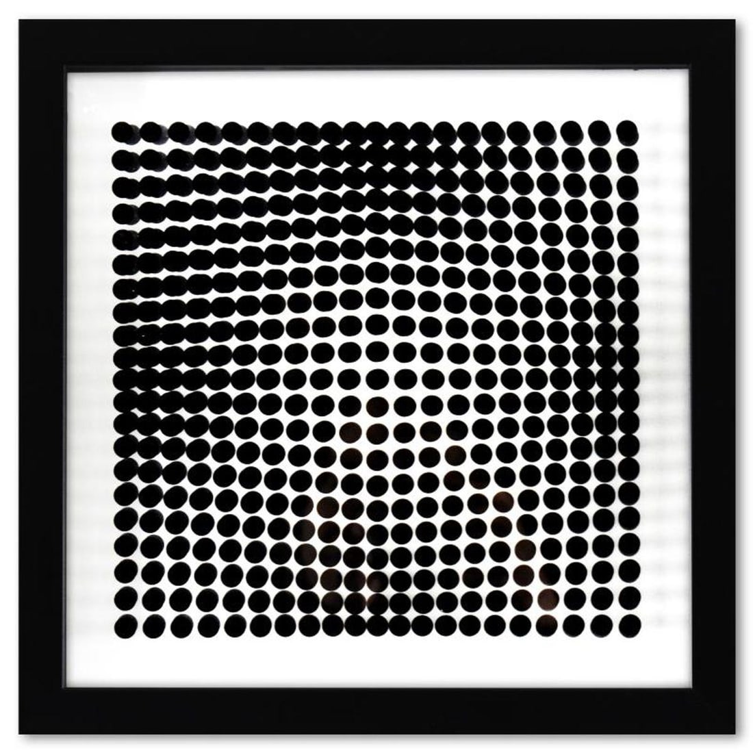 Victor Vasarely (1908-1997), "Trois Dimensions Optique de la serie Cinetiques" Framed 1973: Trois Dimensions Optique de la serie Cinetiques is a dimensional artwork, published in 1973, by Victor Vasarely (1908-1997). This piece comes custom framed. This piece comes with a catalogue raisonne 