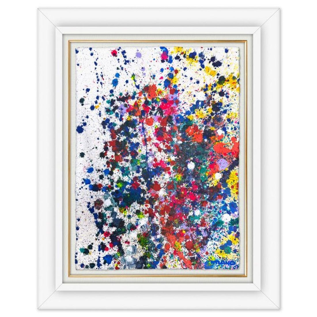 Wyland, "Untitled Abstract" Framed Original Painting on Paper, Hand Signed with Letter of: This is an original watercolor painting on paper by Wyland, hand signed by the artist. This piece comes custom framed. Includes Letter of Authenticity. Measures approximately 38.5" x 31" x (framed), 3