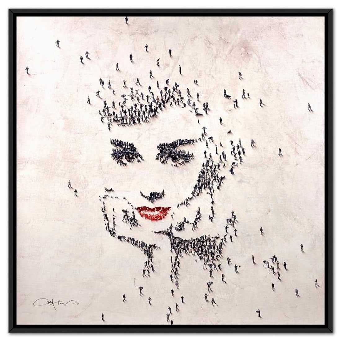 Craig Alan, "Populus: At Tiffanys" Framed Limited Edition on Canvas, Numbered and Hand Signed with (1 of 2)