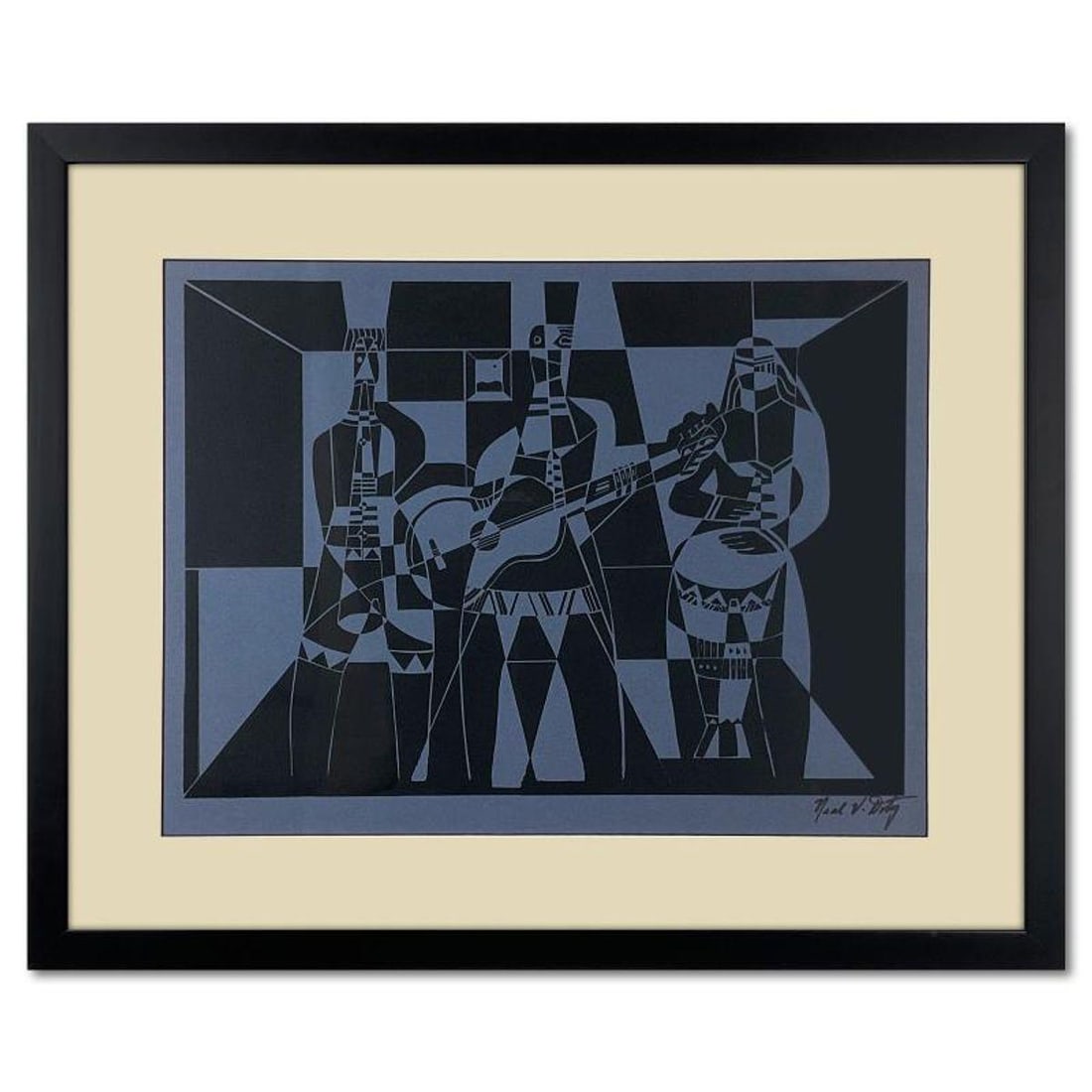 Neal Doty (1941-2016), "California Jam" Framed One-of-a-Kind Linocut, Hand Signed with Letter of (1 of 2)