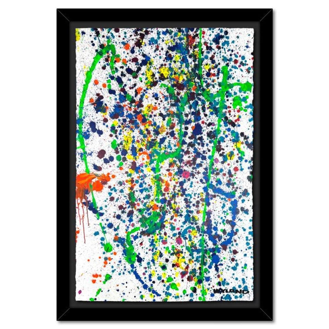 Wyland, Framed Original Painting, Hand Signed by the artist and with a letter of authenticity.: This is an untitled original watercolor painting on deckle edge paper by Wyland, hand signed by the artist. Includes Letter of Authenticity. Measures approximately 46" x 32" (framed), 40" x 26" (image