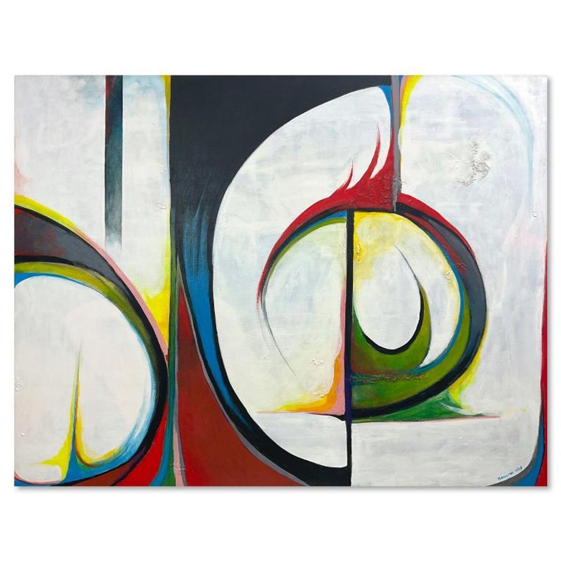 Milton Berwin (1925-2023), Original Painting on on Canvas (48" x 62"), Hand Signed with Letter of (1 of 2)