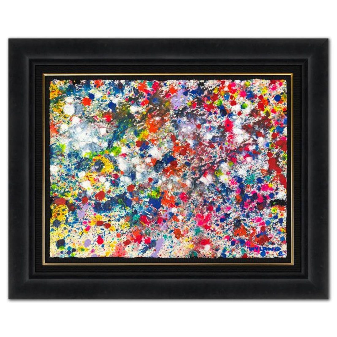 Wyland, "Untitled Abstract" Framed Original Painting on Paper, Hand Signed with Letter of: This is an original watercolor painting on paper by Wyland, hand signed by the artist. This piece comes custom framed. Includes Letter of Authenticity. Measures approximately 31" x 38.5" x (framed), 2