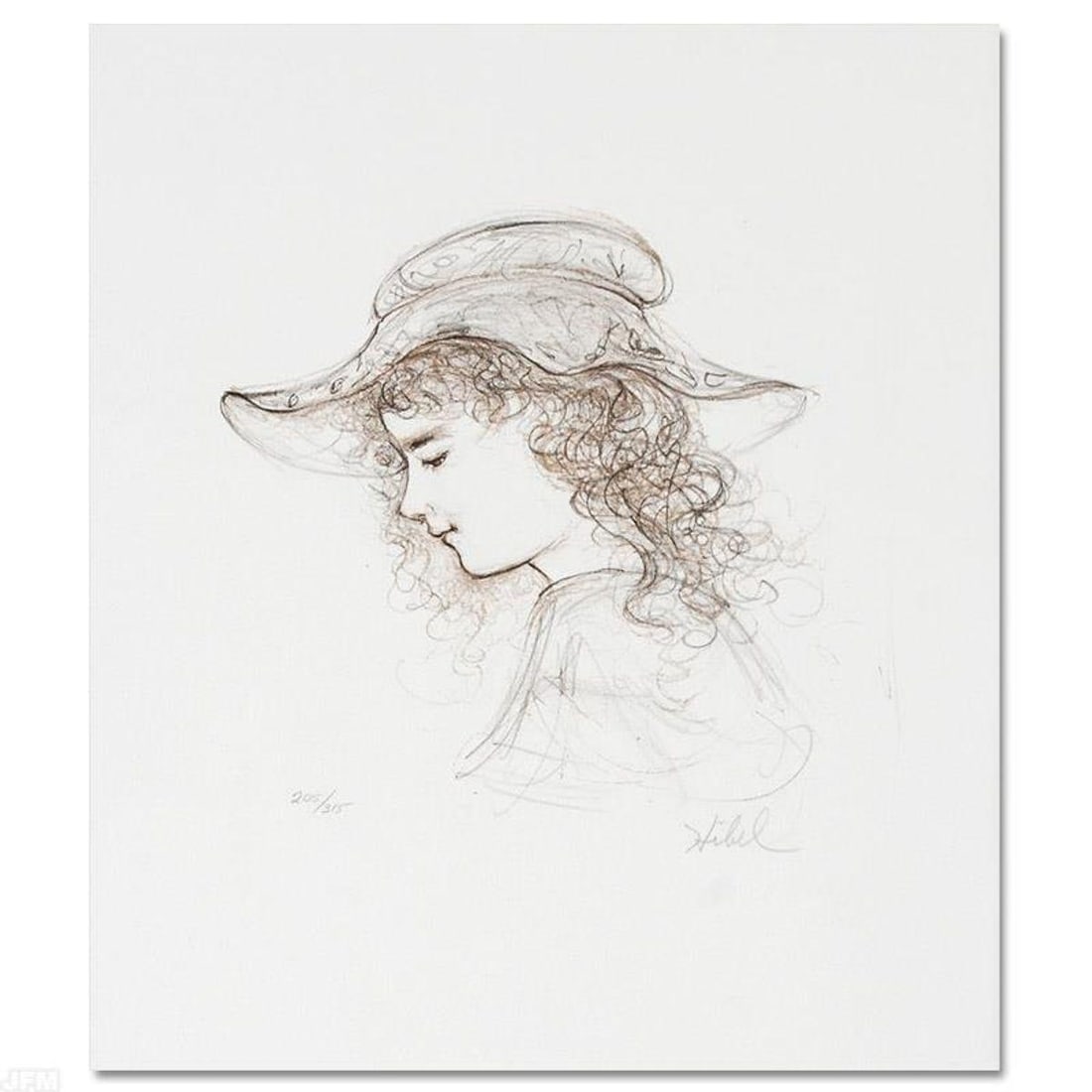 Hibel (1917-2014), "Elisabet" Limited Edition Lithograph, Numbered and Hand Signed with Certificate: Elisabet is a limited edition lithograph on paper, numbered and hand signed by Hibel (1917-2014). Includes Certificate of Authenticity! Measures approx. 10" x 16" (with border), 7.5" x 8" (image). Ref