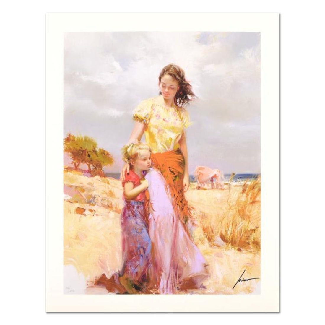 Pino (1939-2010), "Family Retreat" Limited Edition on Canvas, Numbered and Hand Signed with (1 of 2)