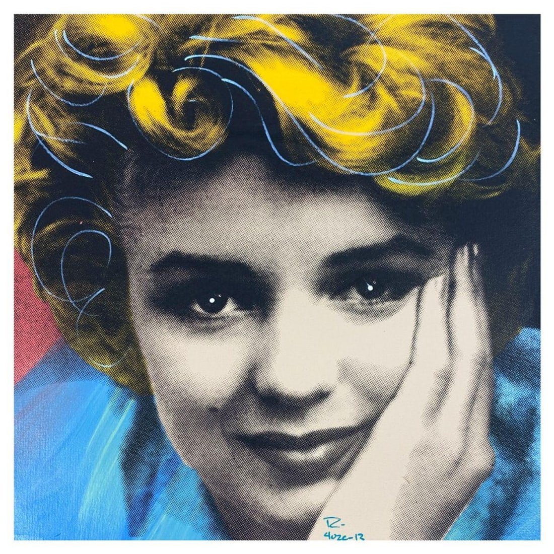 Ringo Daniel Funes, "Norma Jeanne" One-of-a-Kind Mixed Media on Canvas, Hand Signed by the artist (1 of 3)