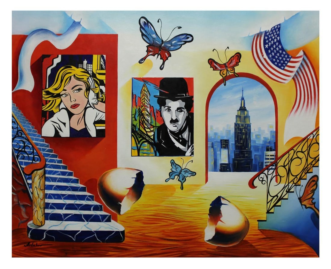 Alexander Astahov- Original Giclee on Canvas "Manhattan View": Artist: Alexander Astahov. Medium: Original Giclee on Canvas. Title: Manhattan View. Size: 24" x 30". Signature: Hand Signed by the Artist. Certificate of Authenticity: From the publisher. Reference#: