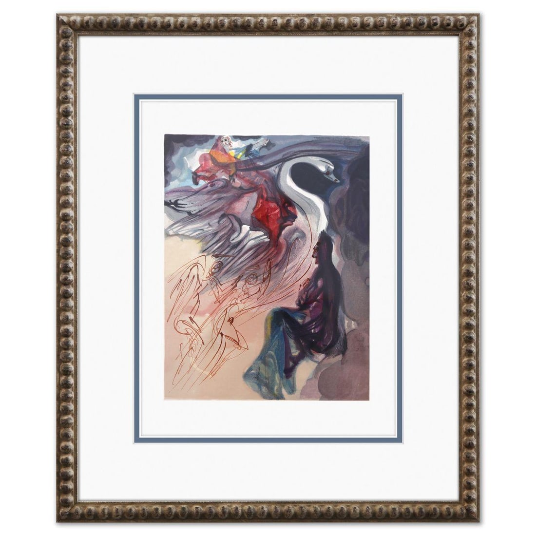 Salvador Dali- Original Color Woodcut on B.F.K. Rives Paper "Paradise 19": Artist: Salvador Dali. Medium: Original Color Woodcut on B.F.K. Rives Paper. Title: Paradise 19. Size: 13" x 10". Measures approx. 18" x 15" (framed). Certificate of Authenticity: Is included. Additio