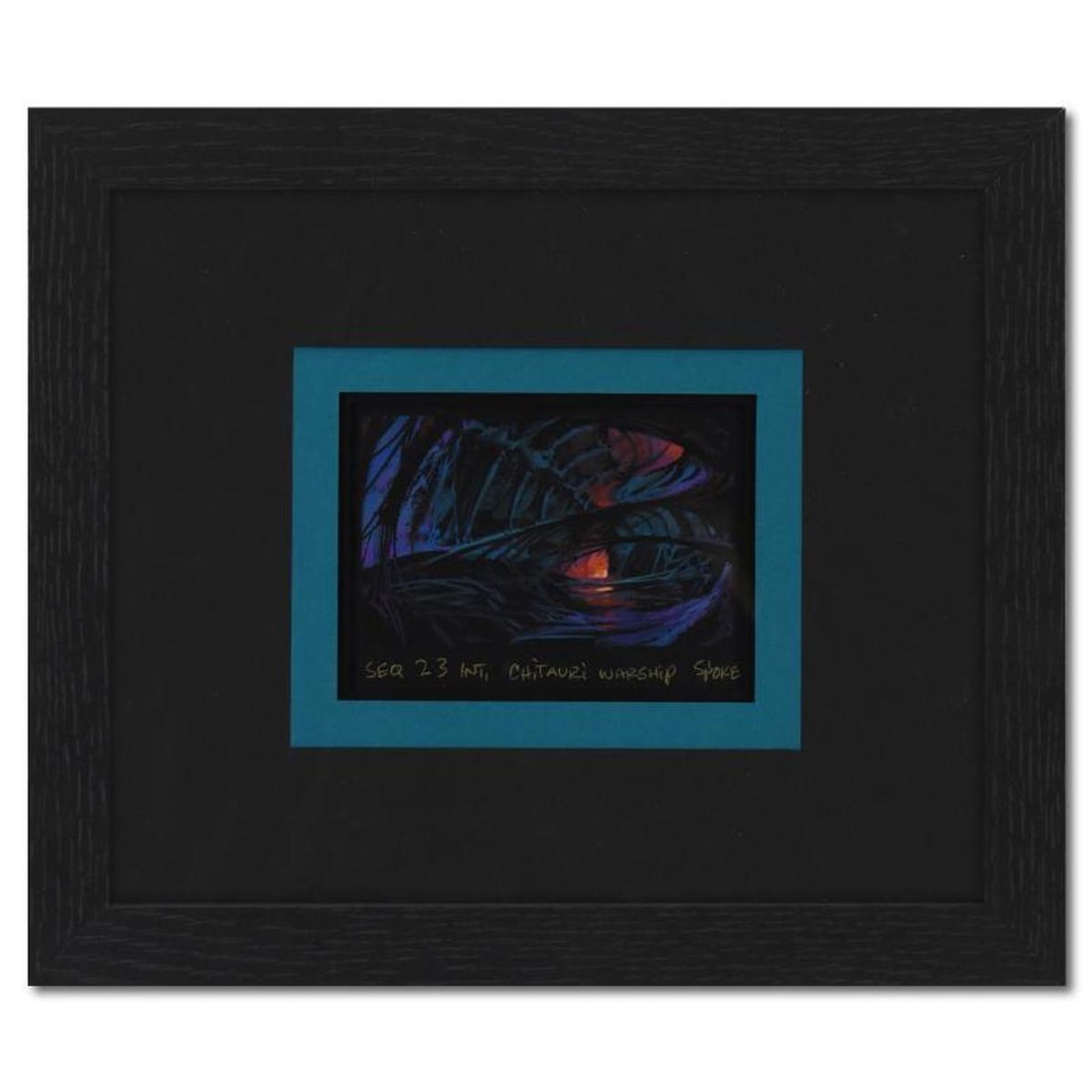 Marvel Comics, "Seq 23 Init, Chitauri Warship Spoke" Framed Original Story Board Production Painting (1 of 2)