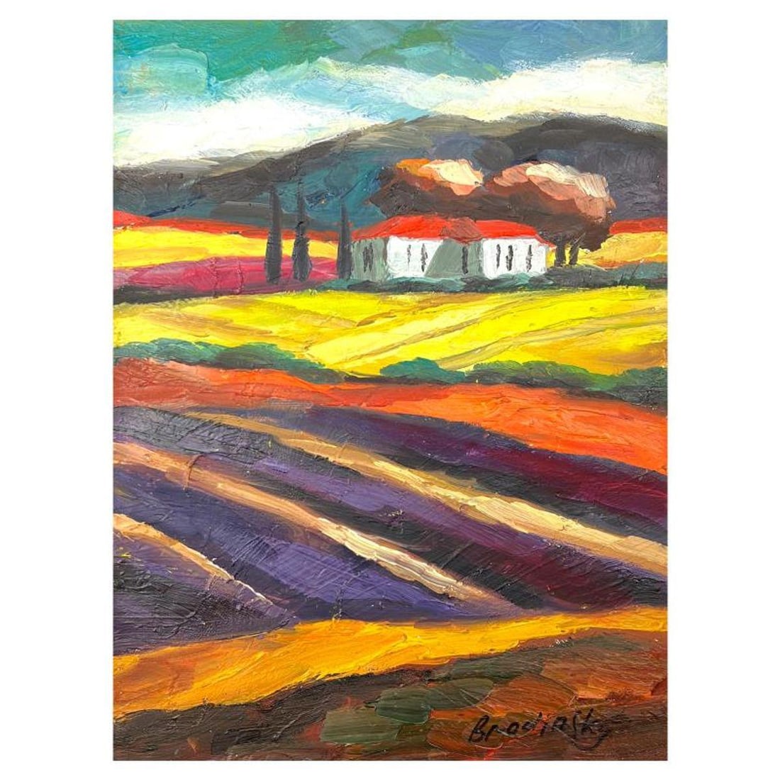 Slava Brodinsky, Hand Signed Original Painting on Canvas with Letter of Authenticity.: This is an original painting oil on canvas by Slava Brodinsky. Hand signed by the artist, this piece comes with a letter of authenticity. Measures approximately 16" x 12" (image).