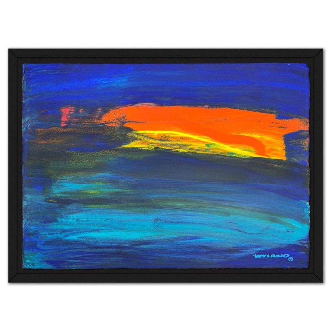 Wyland, Framed Original Watercolor Painting, Hand Signed with Letter of Authenticity.: This is an original watercolor painting on paper by Wyland, hand signed by the artist. This piece comes custom framed. Includes Letter of Authenticity. Measures approx. 34" x 48" (frame), 26" x 40" (i