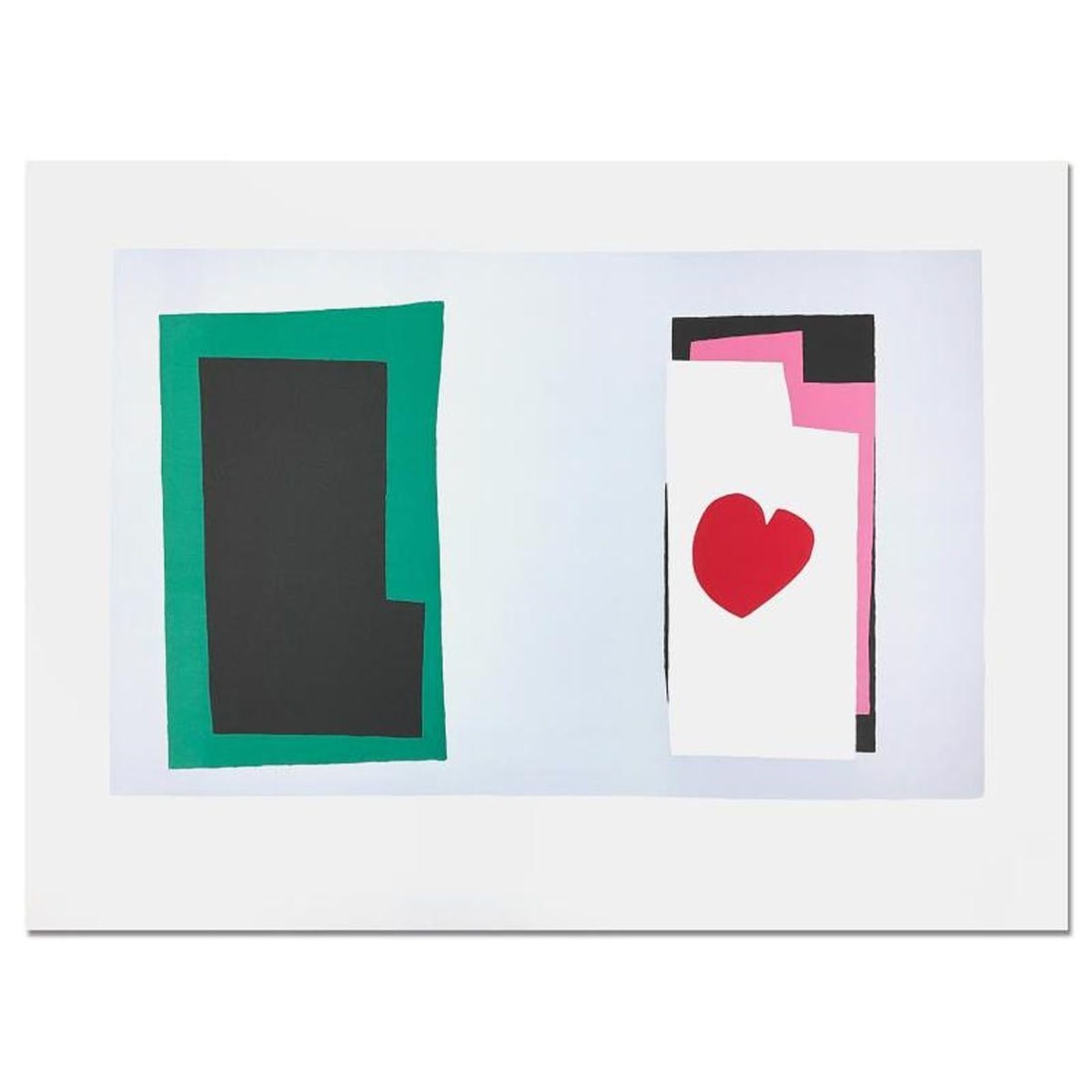 Henri Matisse 1869-1954 (After), "Le Coeur (The Heart)" Limited Edition Lithograph with Certificate: Le Coeur (The Heart) is a limited edition lithograph by Henri Matisse (1869-1954). This piece comes from an edition of 200 authorized by the Matisse Estate; the edition number is not on the piece itse