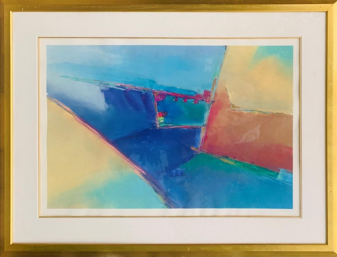 B. D- Original on paper "Unknown": Artist: B. D. Medium: Original on paper. Title: Unknown. Measures approx. 36" x 44" (framed). Reference#: 60409.