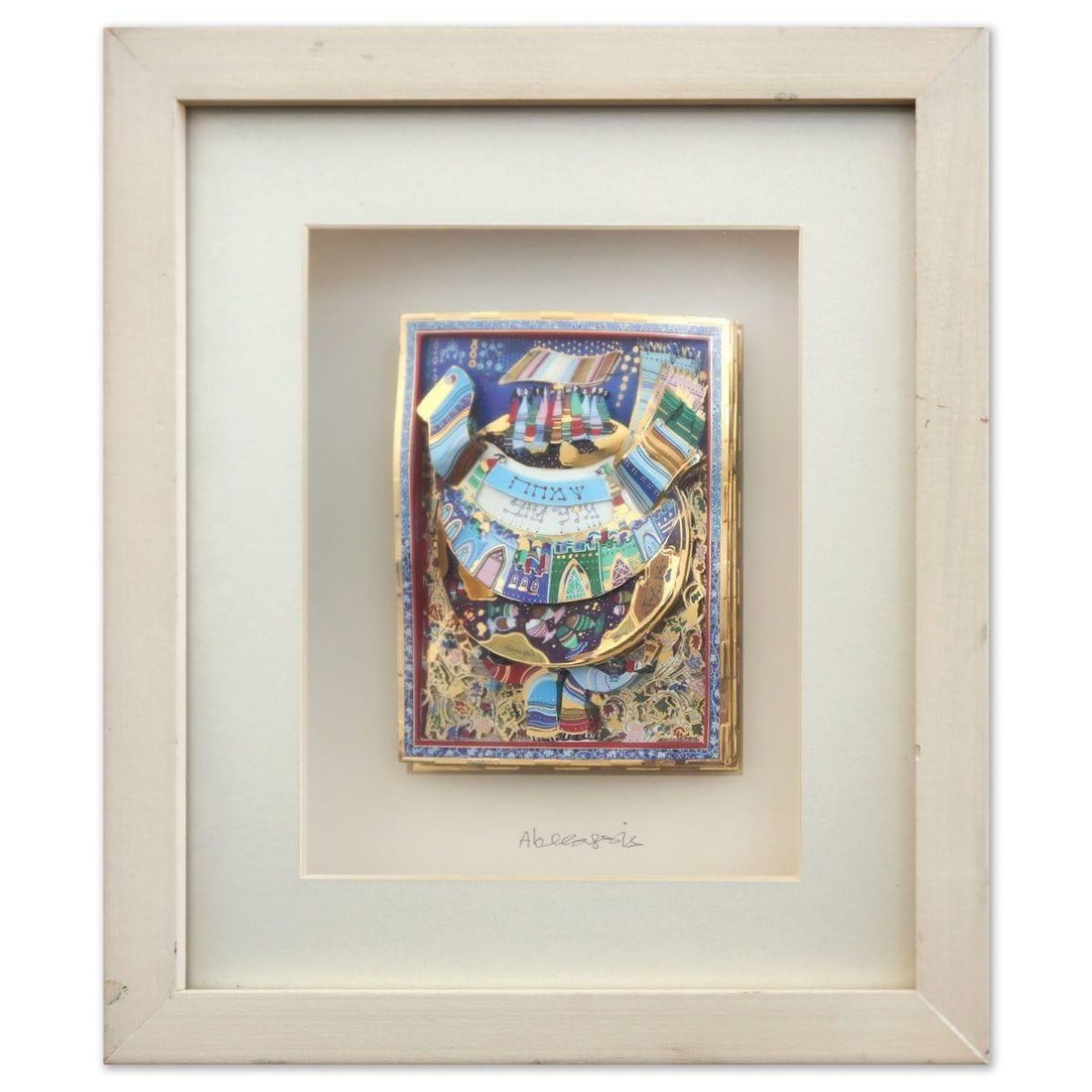 Raphael Abecassis- Original 6-Layer Decoupage: Artist: Raphael Abecassis. Medium: Original 6-Layer Decoupage. Size: 6" x 5". Measures approx. 13" x 11" (framed). Signature: Hand Signed. Certificate of Authenticity: Is included. Reference#: 10065.