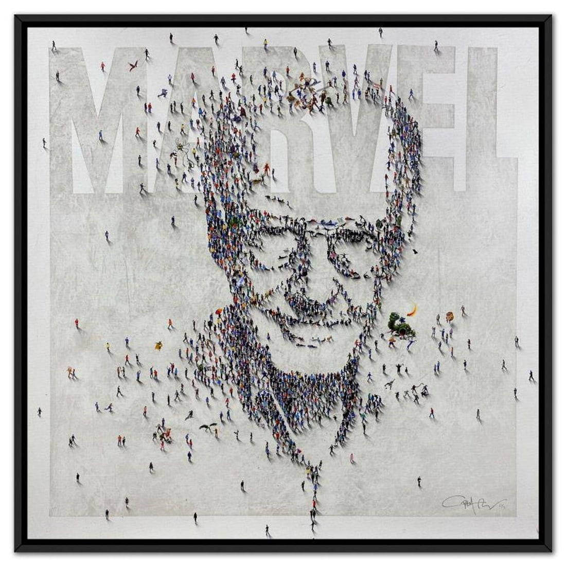 Craig Alan, "Populus: Marvelous Stan Lee" Framed Limited Edition on Canvas, Numbered and Hand Signed: Marvelous Stan Lee is a limited edition giclee on canvas by Craig Alan. This piece comes from the Alan's "Populus" series and is numbered and hand signed by the artist. This piece comes custom framed.
