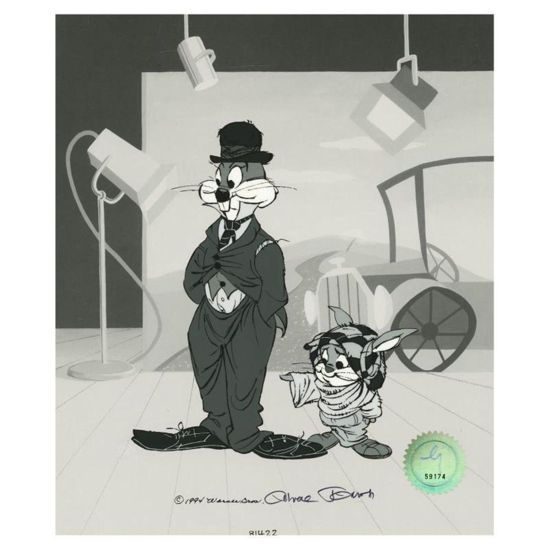 Chuck Jones "The Kid" Hand Signed, Hand Painted Limited Edition Sericel. (1 of 2)