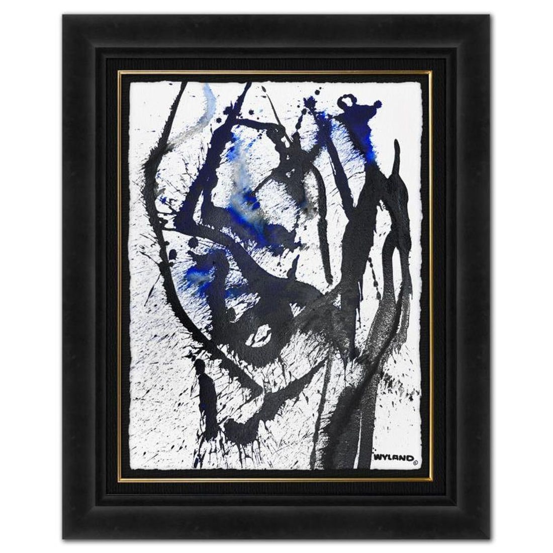 Wyland, "Untitled Abstract" Framed Original Painting on Paper, Hand Signed with Letter of: This is an original watercolor painting on paper by Wyland, hand signed by the artist. This piece comes custom framed. Includes Letter of Authenticity. Measures approximately 38.5" x 31" x (framed), 3
