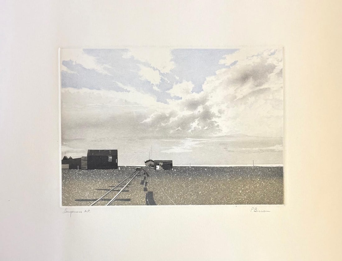 P. Bisson- Etching on paper: Artist: P. Bisson. Medium: Etching on paper. Size: 20" x 16". Signature: Hand Signed and numbered. Reference#: 33532.