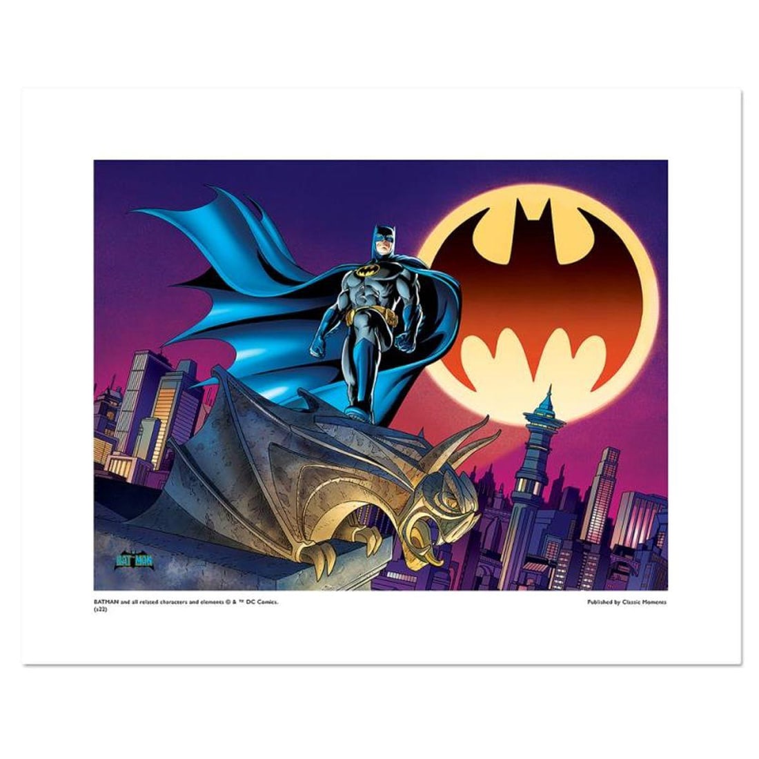 DC Comics, "Bat-Signal" Numbered Limited Edition Giclee with Certificate of Authenticity.: Bat-Signal is a limited edition giclee on paper licensed by DC Comics. The piece is numbered and includes a Certificate of Authenticity. Measures approx. 16" x 20" (with border), 12" x 16" (image).