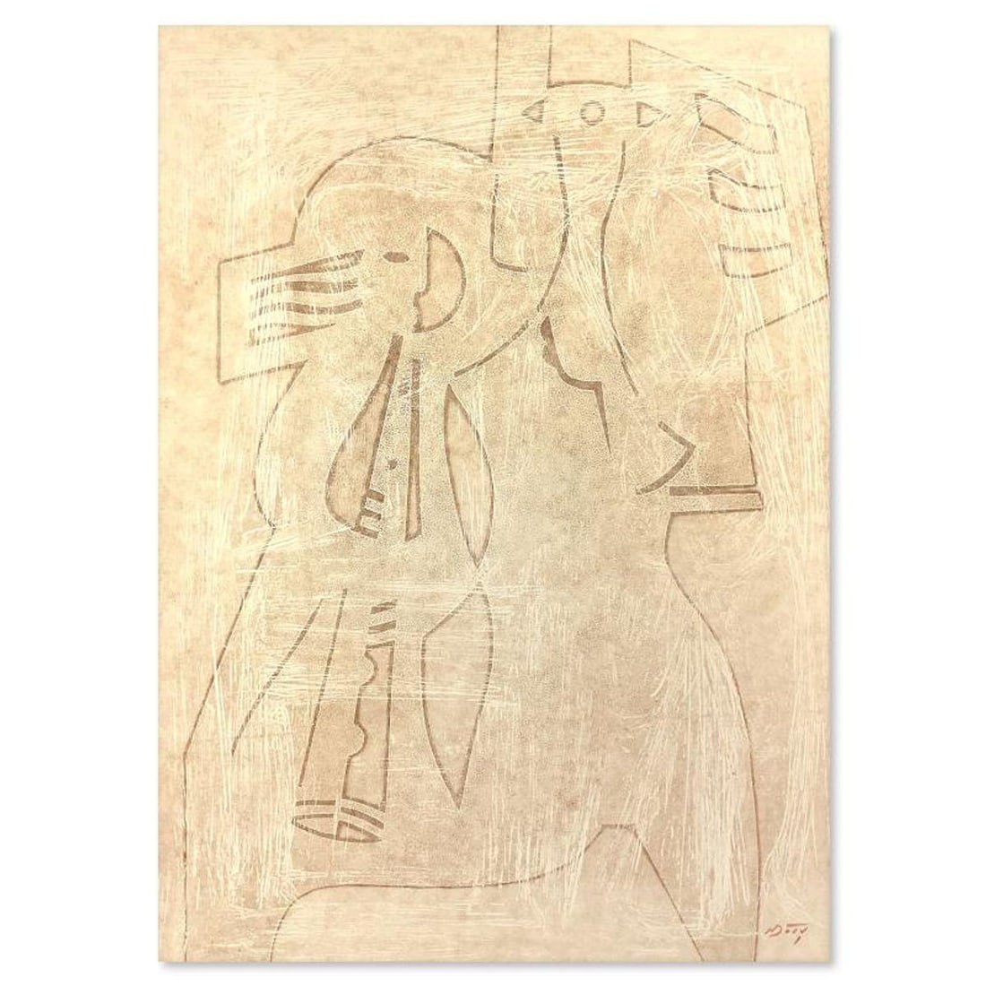 Neal Doty (1941-2016), One-of-a-Kind Mixed Media, Hand Signed with Letter of Authenticity.: This is a one-of-a-kind mixed media on paper by Neal Doty (1941-2016), hand signed by the artist. Includes Letter of Authenticity. Measures approx. 15.5" x 22" (image).