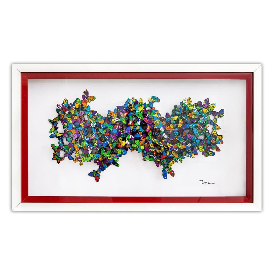 Patricia Govezensky- 3D Multilayered Woodcut "Tide": Artist: Patricia Govezensky. Medium: 3D Multilayered Woodcut. Title: Tide. Size: 8" x 18". Measures approx. 14" x 24" (framed). Signature: Hand Signed and numbered by the artist. Certificate of Authen