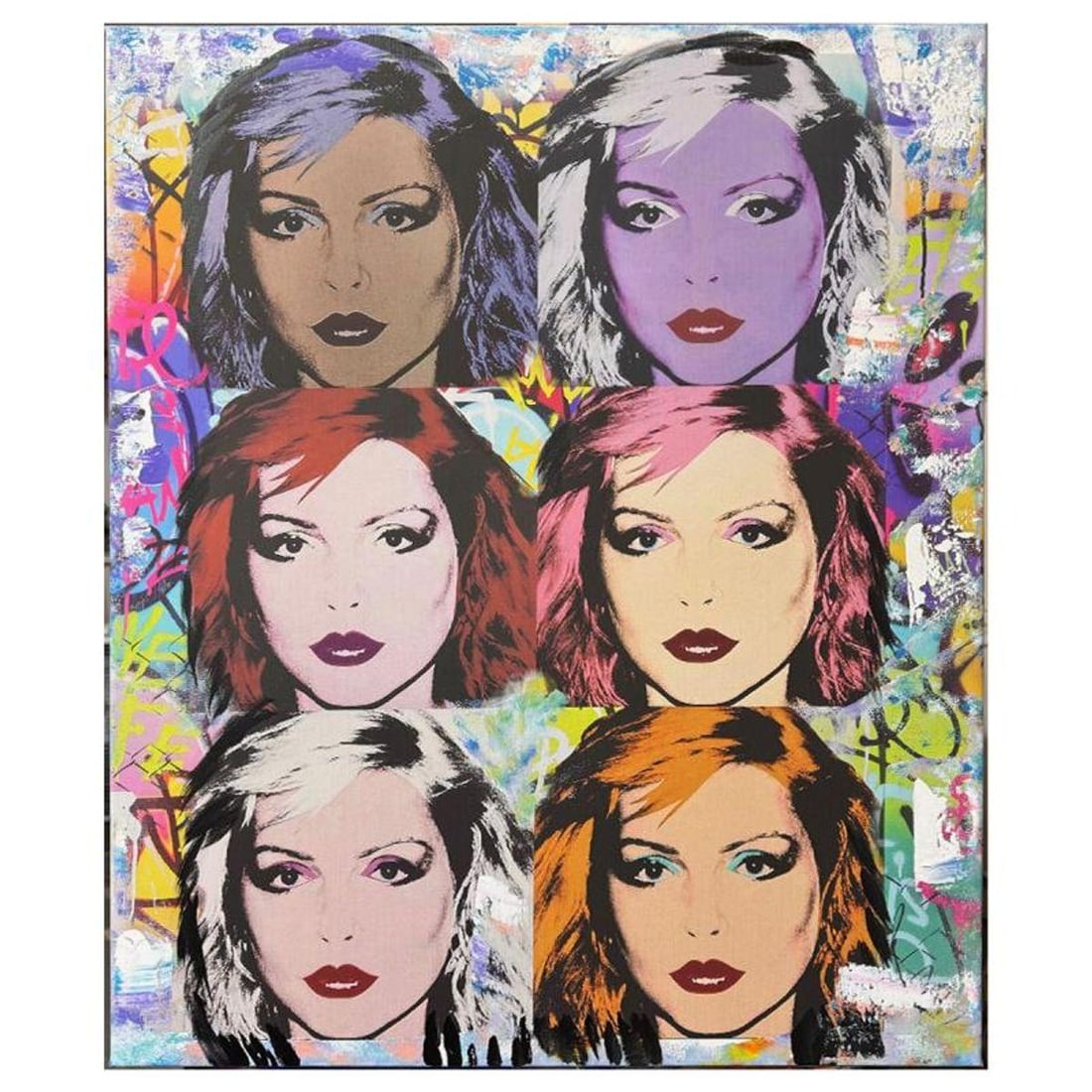 Jozza, "Tributo To Warhol" Unique Mixed Media on Canvas, Hand Signed Inverso with Letter of: Tributo To Warhol is a unique mixed media acrylic on gallery wrapped canvas by Jozza. This piece is hand signed and titled in verso. Includes Letter of Authenticity. Measures approximately 30" x 24"