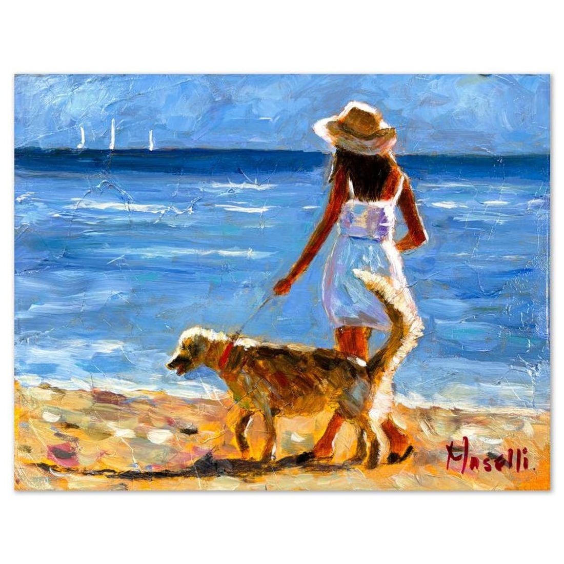 Michael Maselli, Original Painting on Board, Hand Signed with Letter of Authenticity.: This is an original painting on board by Michael Maselli, hand signed by the artist. Includes Letter of Authenticity. Measures approx. 14" x 11" (image).