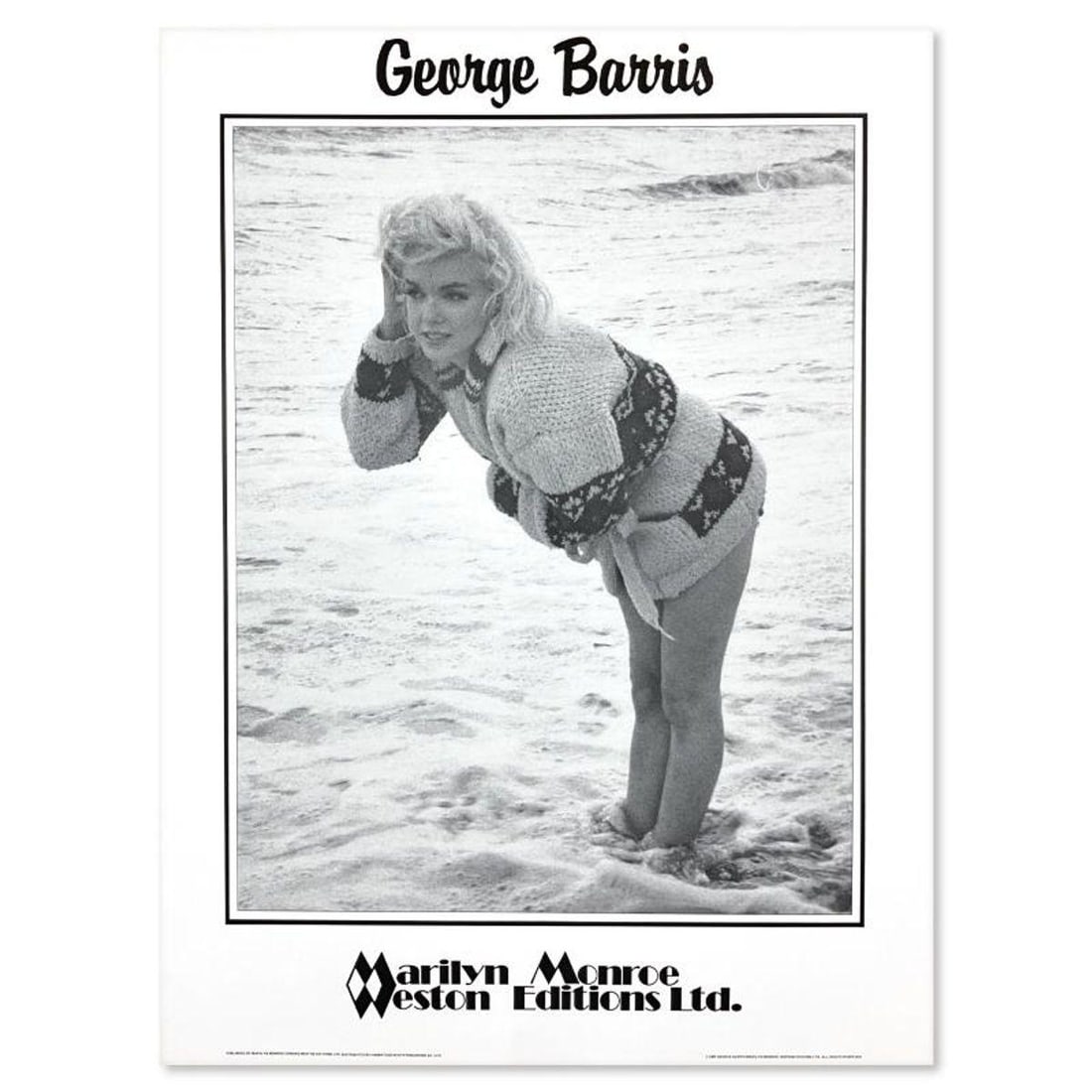 George Barris (1922-2016), "Marilyn Monroe" Poster from Edward Weston Collection with Letter of (1 of 2)