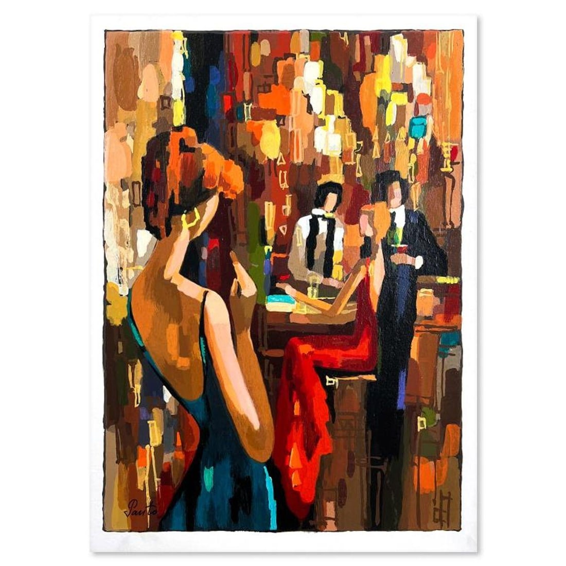Nelly Panto, "Late Romance" Hand Signed Limited Edition Serigraph on Paper with Letter of: Late Romance is a limited edition serigraph on paper by Nelly Panto. The piece comes hand signed by the artist, numbered, and with a letter of authenticity. Measures approximately 15" x 10.5". Referen