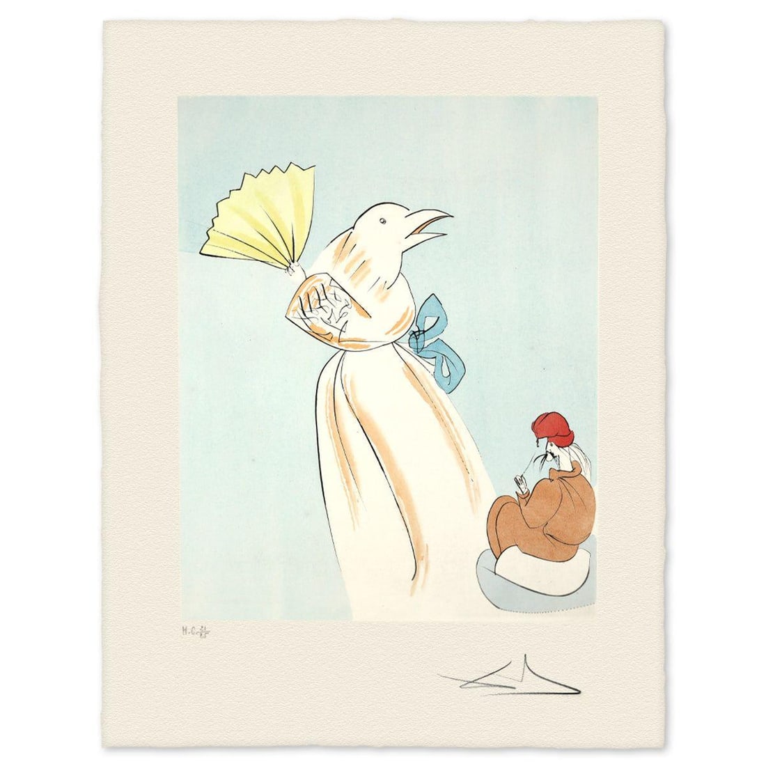 Salvador Dali- Etching "Shitakiri- The Tongue- Cut Sparrow": Artist: Salvador Dali. Medium: Etching. Title: Shitakiri- The Tongue- Cut Sparrow. Size: 26" x 20". Signature: Hand signed and numbered. Reference#: 74734.
