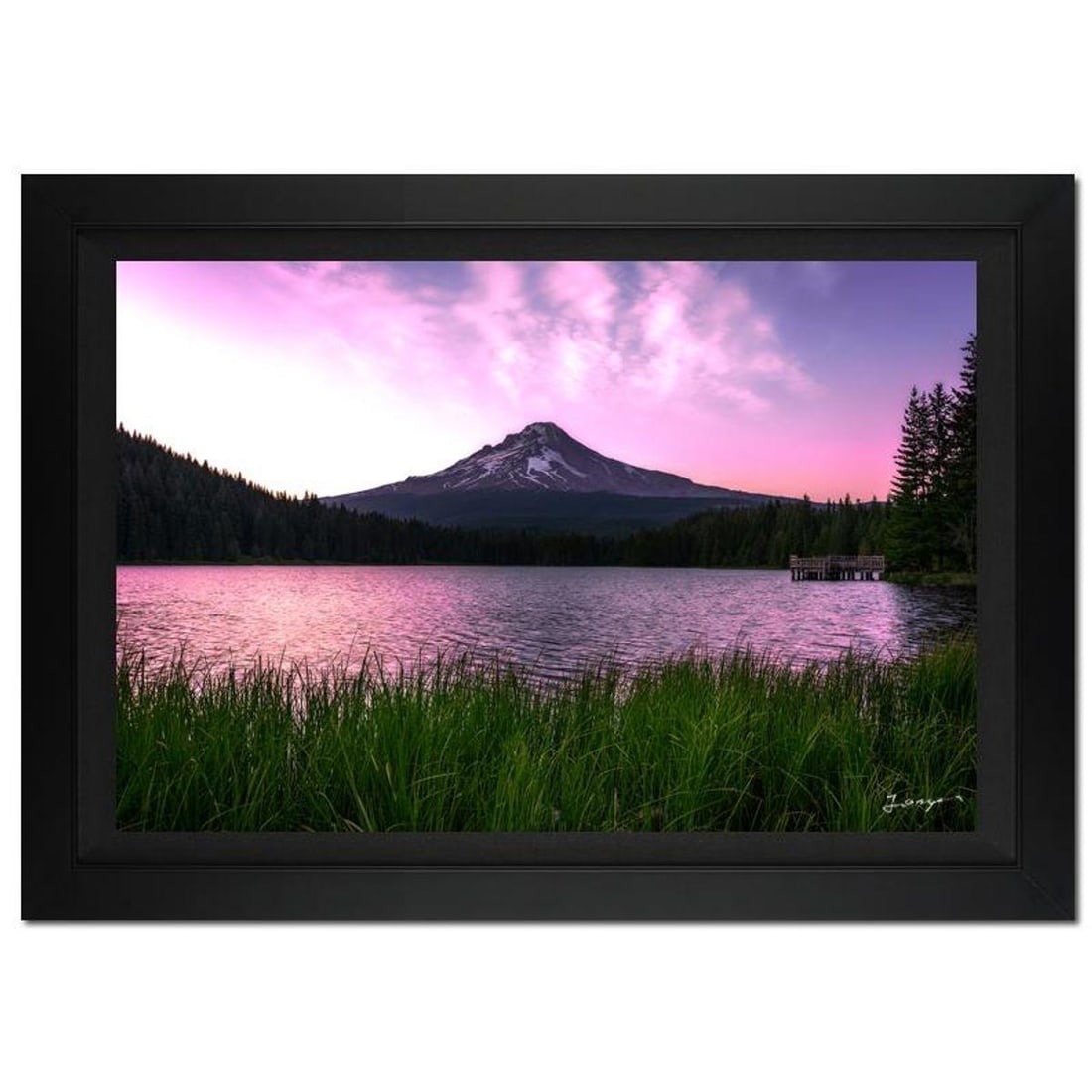 Jongas, "Purple Escape" Framed Limited Edition Photograph on Canvas, Numbered and Hand Signed with (1 of 1)