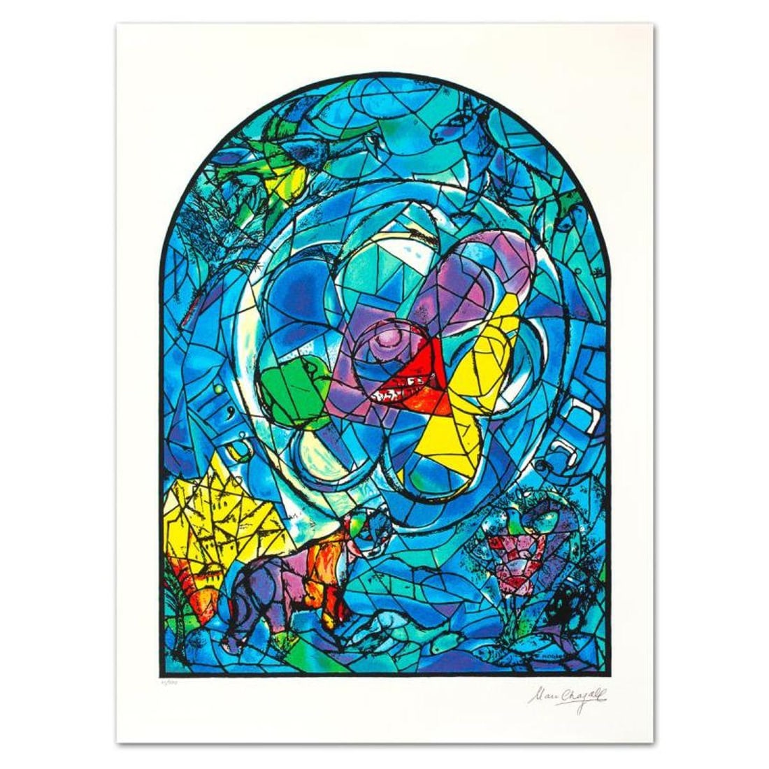 Marc Chagall (1887-1985), "Benjamin" Limited Edition Serigraph with Letter of Authenticity. (1 of 1)
