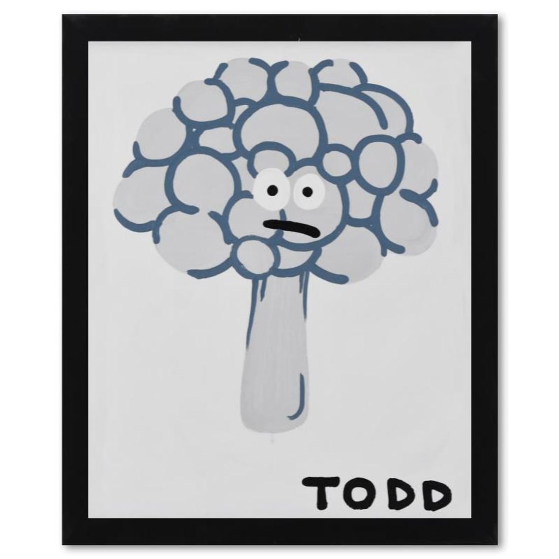 Todd Goldman, "Cauliflower" Framed Original Acrylic Painting on Canvas, Hand Signed with Letter of (1 of 2)