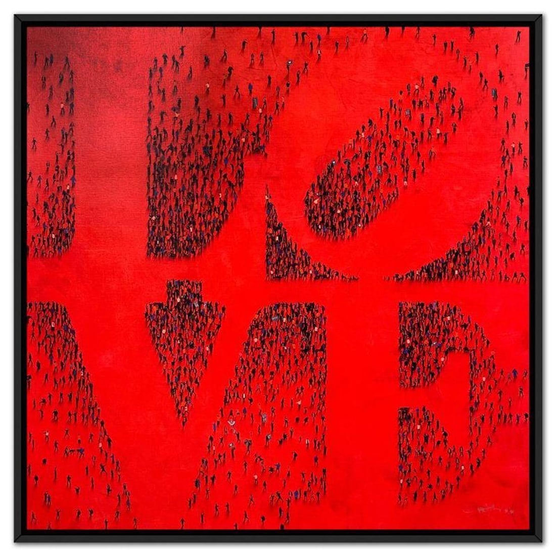 Craig Alan, "Populus: Everyone" Framed, Hand Signed Limited Edition Canvas with Letter of (1 of 2)