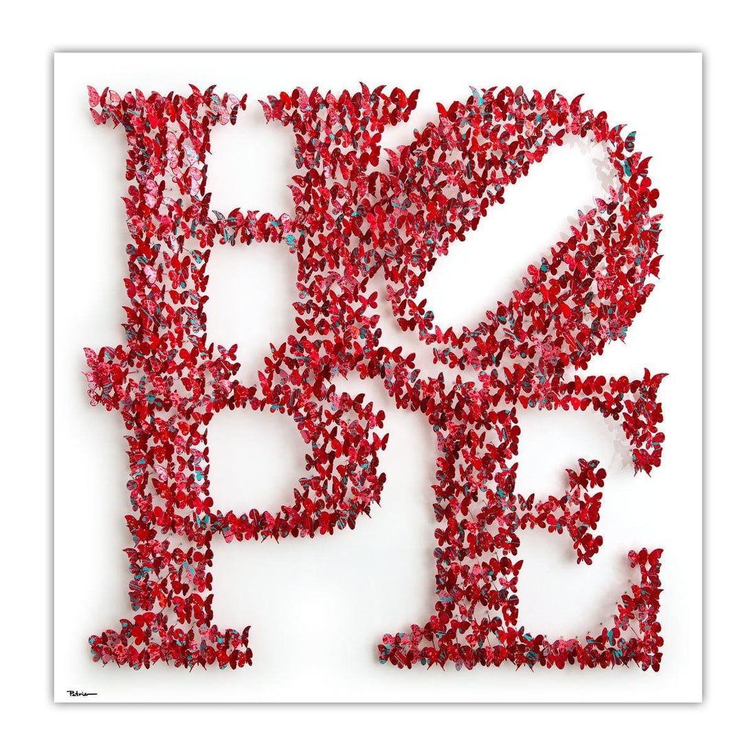 Patricia Govezensky- Original 3D Metal Art on Wood "HOPE": Artist: Patricia Govezensky. Medium: Original 3D Metal Art on Wood. Title: HOPE. Size: 37.5" x 37.5". Signature: Hand Signed by the artist. Certificate of Authenticity: From the publisher. Reference#: