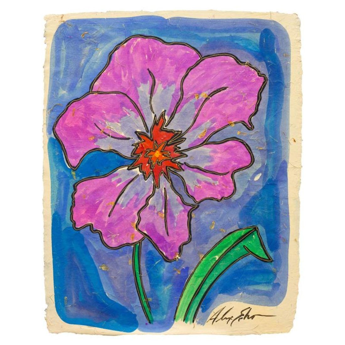 Alex Echo, "Untitled" Hand Signed Original Painting with Letter of Authenticity.: Untitled is an original painting, gouache on paper by Alex Echo. Hand signed and accompanied by a letter of authenticity. Measures approximately 23.5" x 18.5".