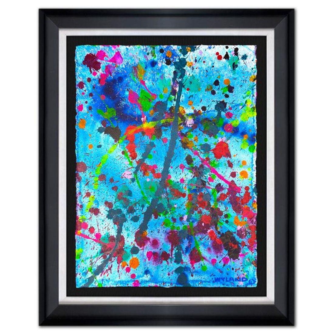 Wyland, "Untitled Abstract" Framed Original Painting on Paper, Hand Signed with Letter of: This is an original watercolor painting on paper by Wyland, hand signed by the artist. This piece comes custom framed. Includes Letter of Authenticity. Measures approximately 38.5" x 31" x (framed), 3