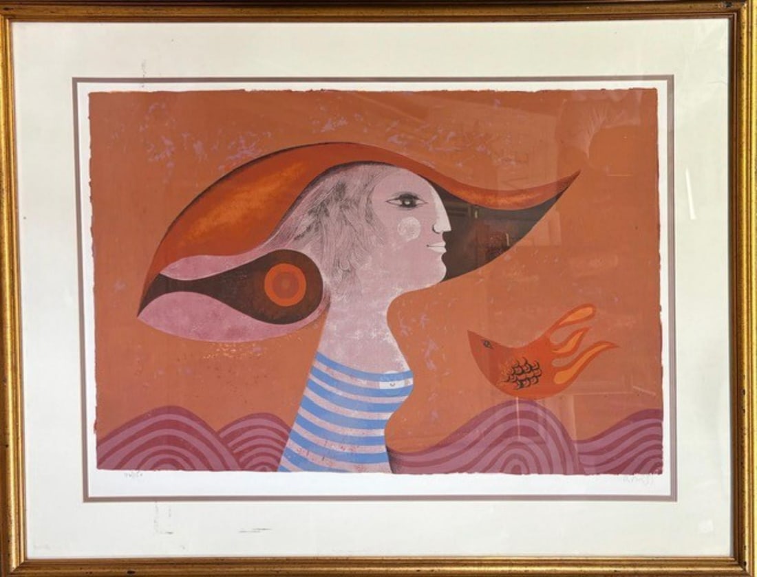 Sammy Briss- Serigraph on paper: Artist: Sammy Briss. Medium: Serigraph on paper. Measures approx. 24" x 30" (framed). Signature: Hand signed and numbered. Reference#: 33324.