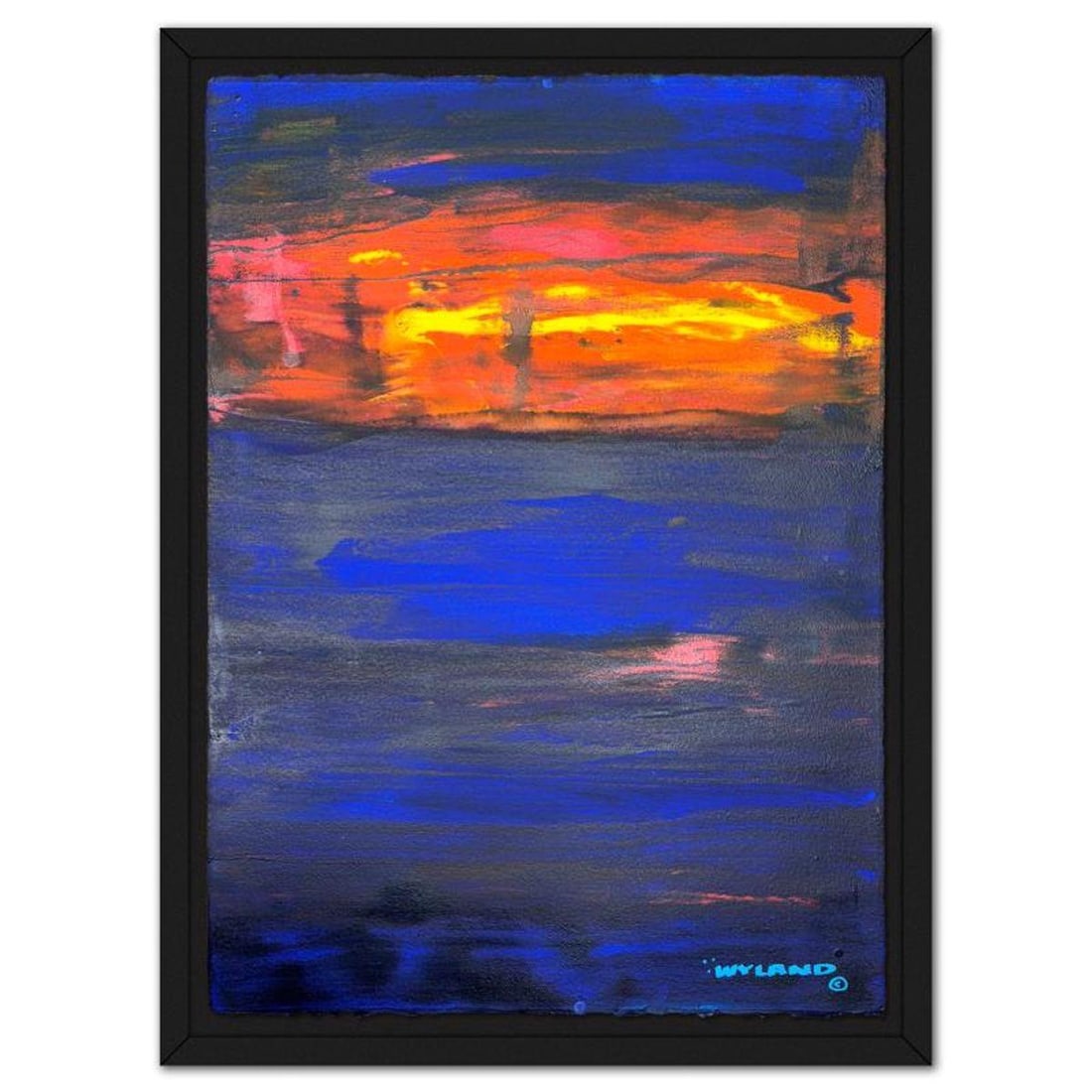 Wyland, Framed Original Watercolor Painting, Hand Signed with Letter of Authenticity.: This is an original watercolor painting on paper by Wyland, hand signed by the artist. This piece comes custom framed. Includes Letter of Authenticity. Measures approx. 48" x 34" (frame), 40" x 26" (i