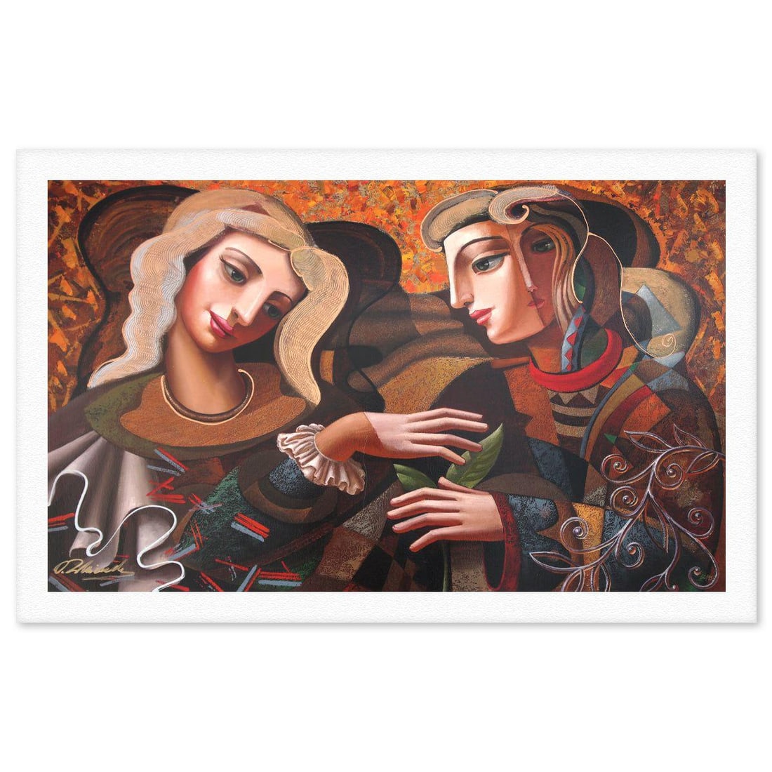 Oleg Zhivetin- Silkscreen "Sincerely": Artist: Oleg Zhivetin. Medium: Silkscreen. Title: Sincerely. Size: 29" x 44". Signature: Hand signed and numbered. Reference#: 74686.