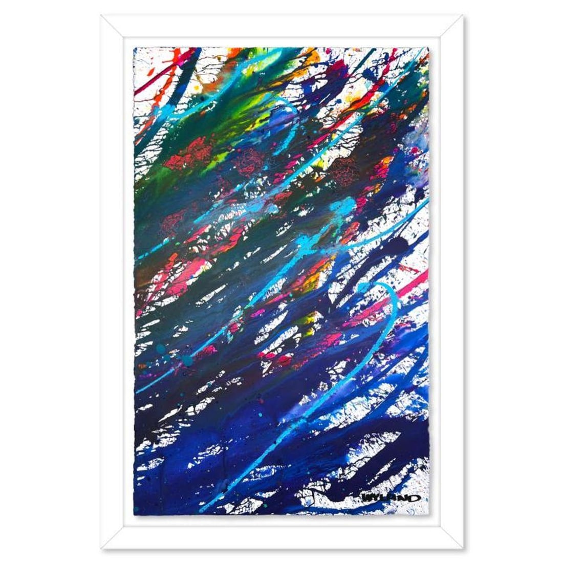 Wyland, Framed Original Painting, Hand Signed by the artist and with a letter of authenticity.: This is an untitled original watercolor painting on deckle edge paper by Wyland, hand signed by the artist. Includes Letter of Authenticity. Measures approximately 46" x 32" (framed), 40" x 26"