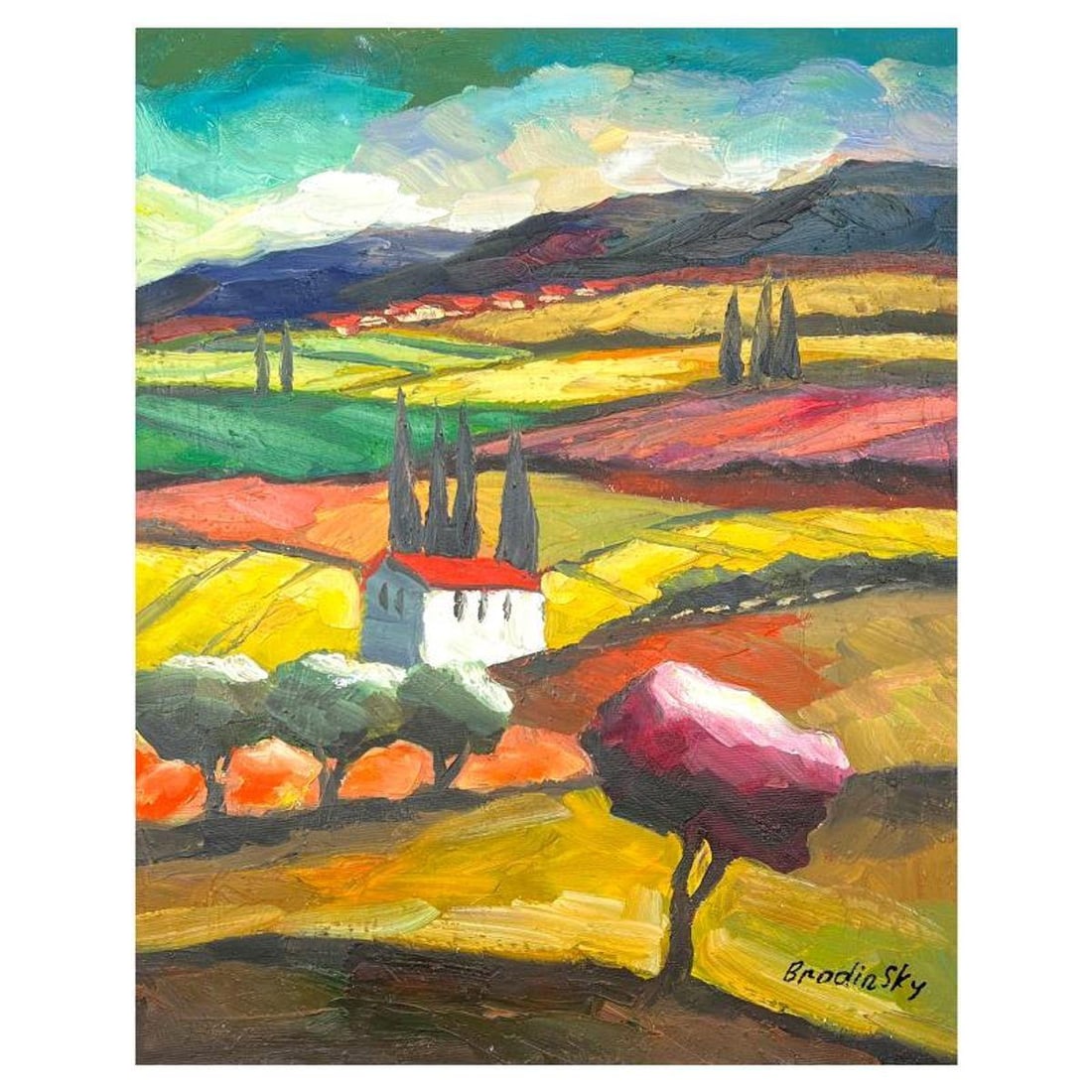 Slava Brodinsky, Hand Signed Original Painting on Canvas with Letter of Authenticity.: This is an original painting oil on canvas by Slava Brodinsky. Hand signed by the artist, this piece comes with a letter of authenticity. Measures approximately 20" x 16" (image).