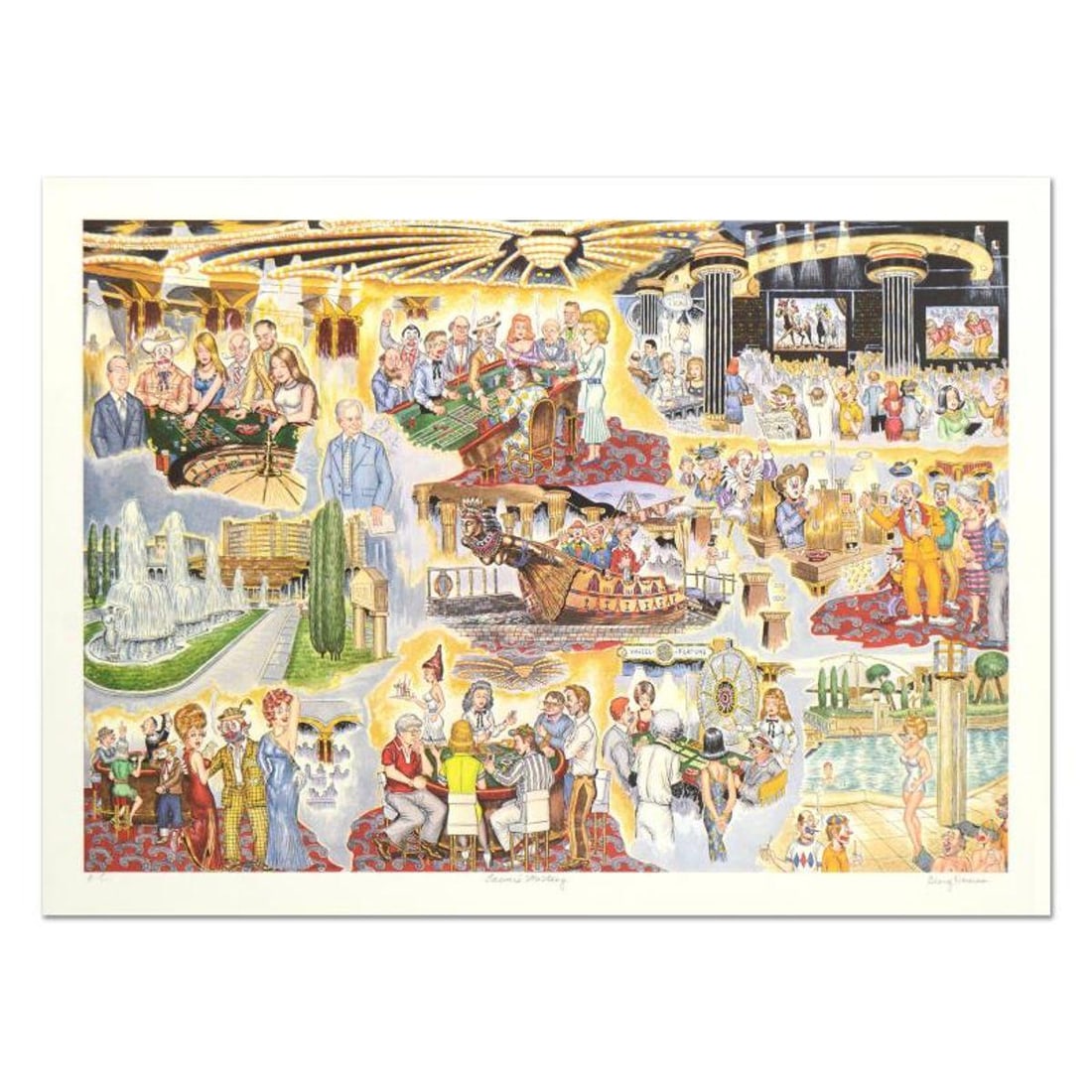 George Crionas (1925-2004), "Caesar's Fantasy" Limited Edition Lithograph, Numbered and Hand Hand (1 of 2)